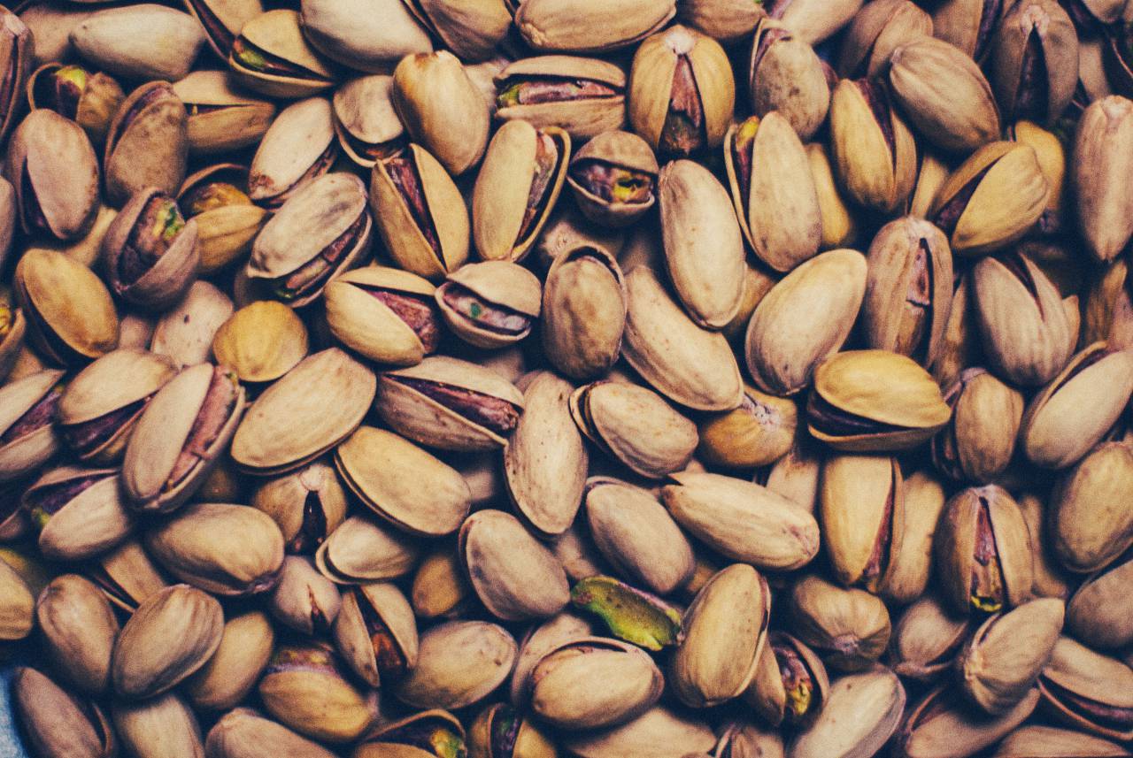pistachos, nueces, comida, bocadillos,