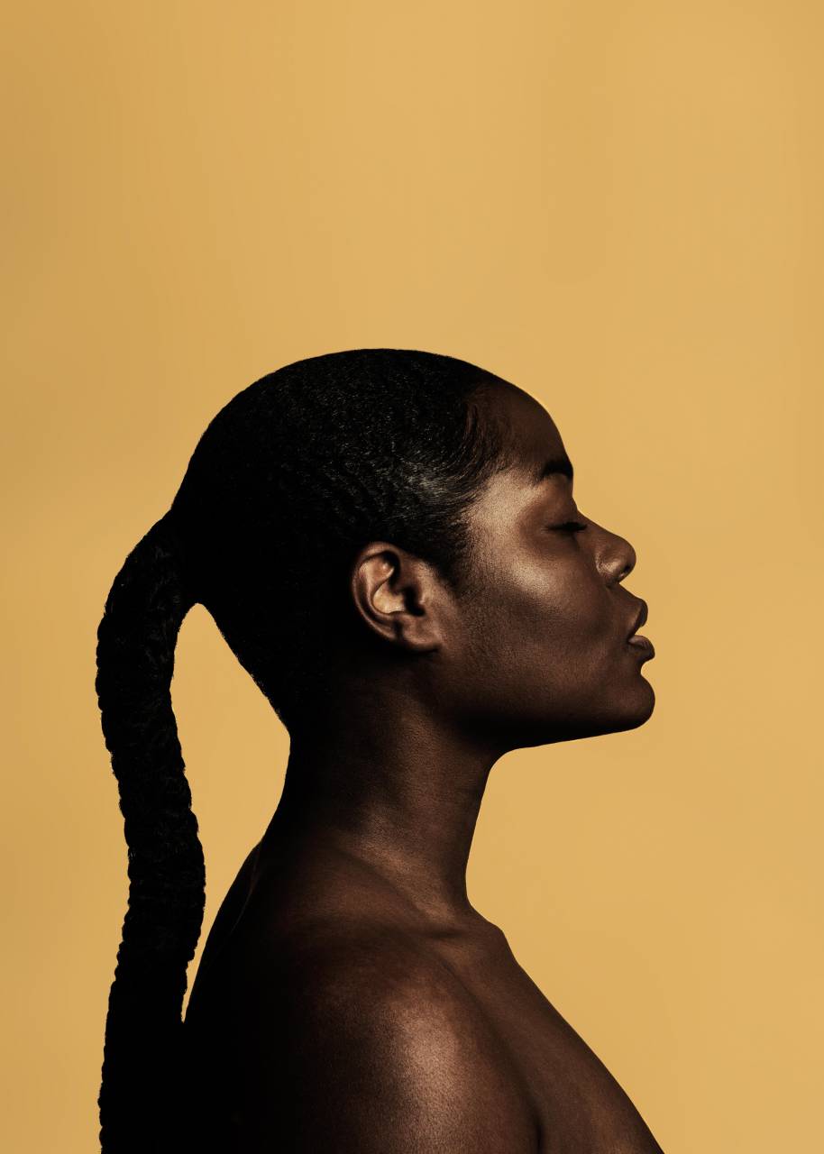 female, woman, black, young, afro, closed, african, adult, lifestyle, eyes, person, beautiful, people, portrait, relaxation, side view, face, one, relax, leisure, girl, home, beauty, lady, millennial, pretty, american, side, african american, room, attractive, comfort, view, casual, fashion, sofa, comfortable, resting, studio shot, eyes closed, stylish, modern, curly hair, naked, skin, 