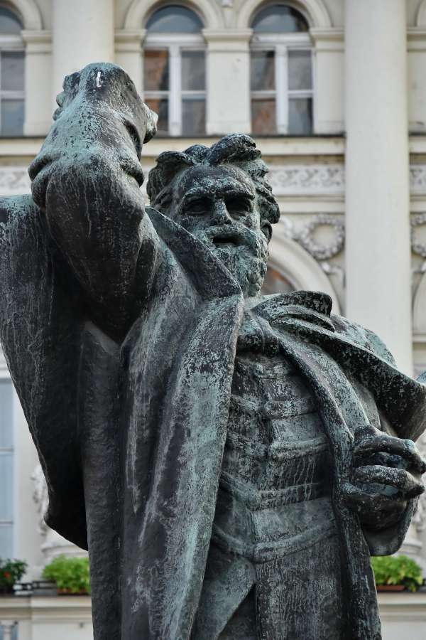art, bronze, bust, famous, sculpture, Serbia 