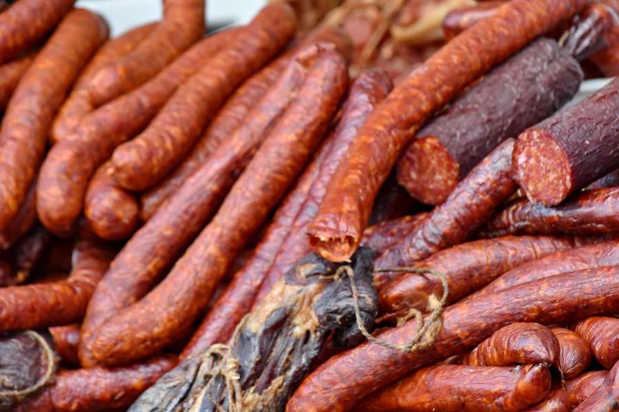 bratwurst, sausage, food, meat, pork 