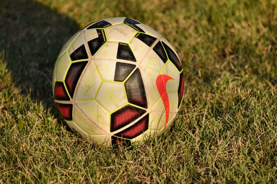 fútbol, hierba, sombra, balón de fútbol, pelota