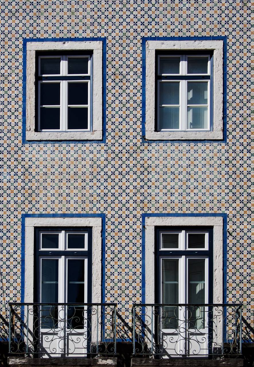 Arquitectura, edificio, apartamento, ventanas, simetría, pared, diseño, arte, puerta,