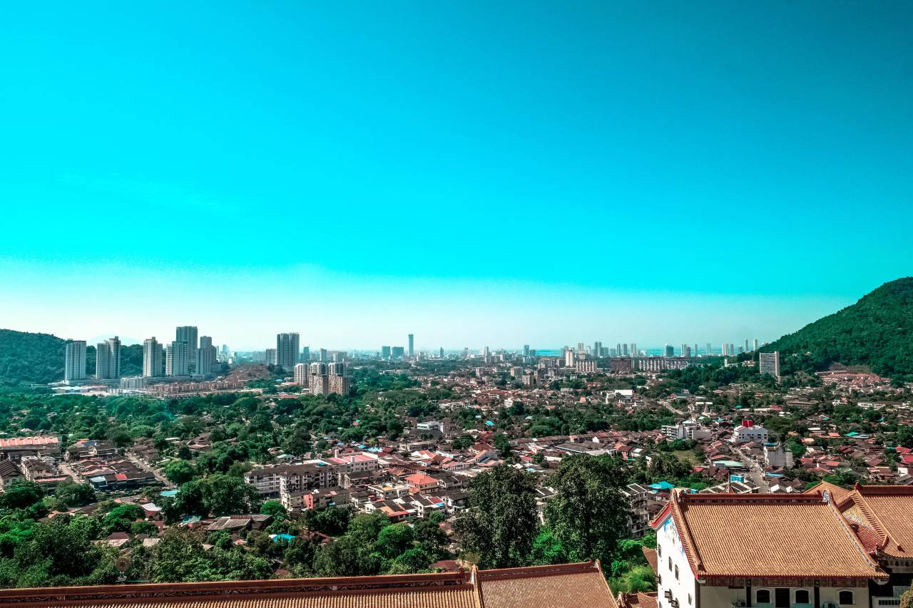 architecture, buildings, city, skyline, office, residential, high rise, skyscrapers, downtown, urban, metro, nature, mountain, slope, trees, sky, clouds, horizon
, 