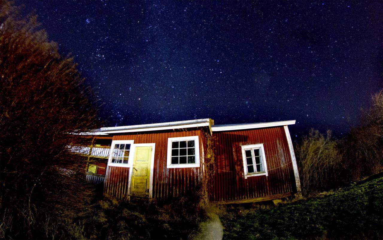 architecture, house, structure, dark, night, sky, stars, tree, plants, nature
, 