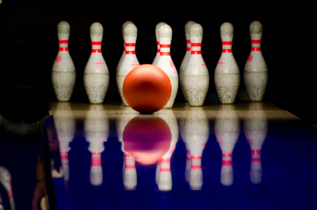 bowling alley, ball, pins, lane
, 