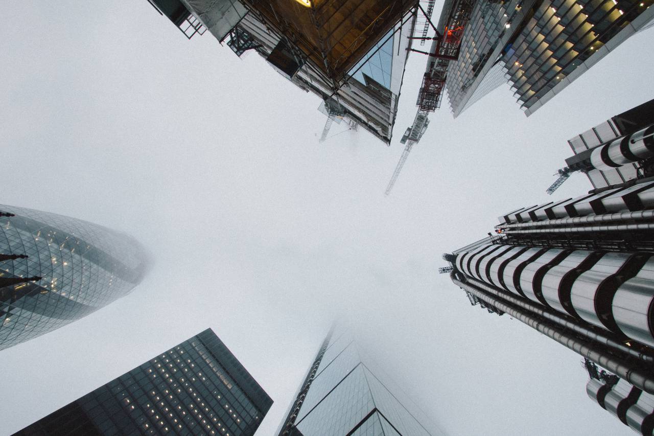 building, fog, skyscraper, sky, city, urban, windows, infrastructure, architecture
, 
