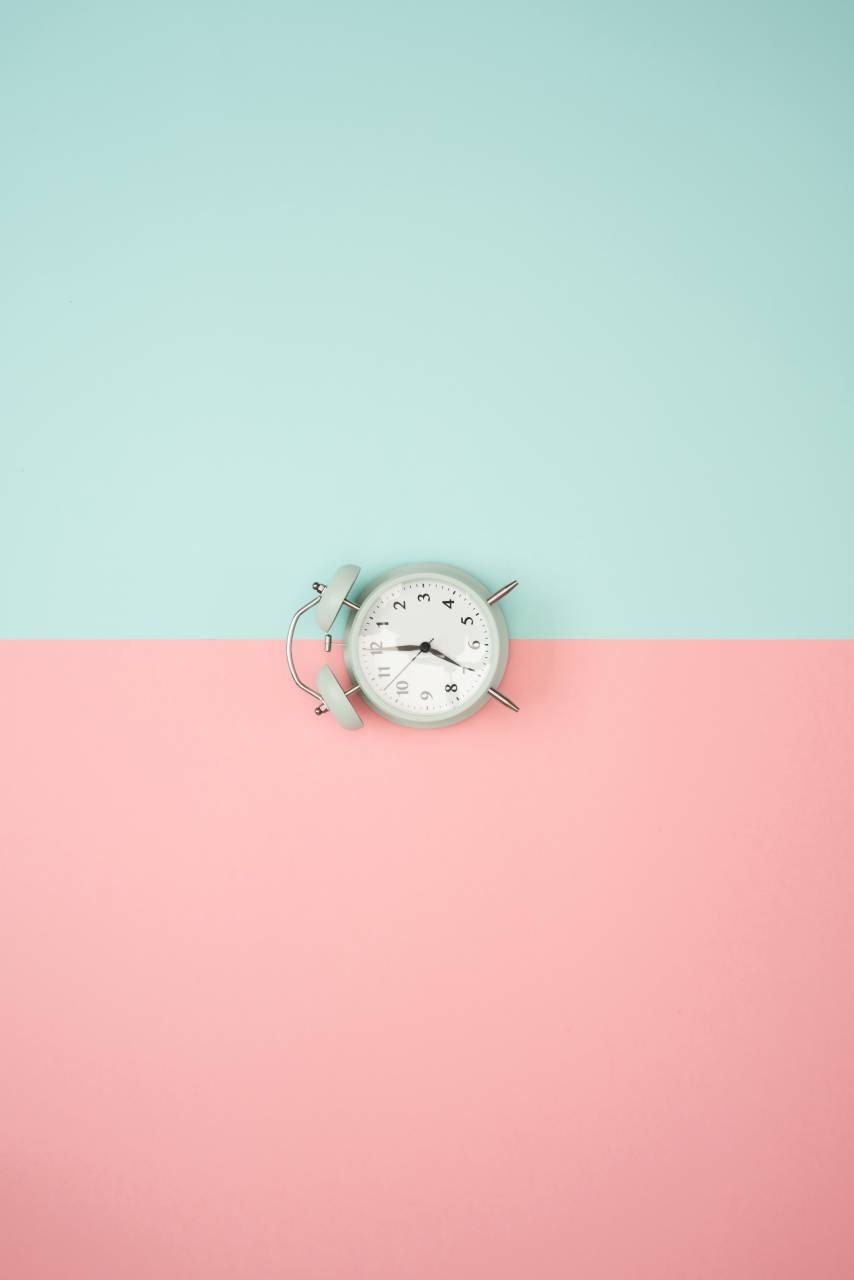 clock, pastel background, blue, pink, time, alarm, colorful
, 