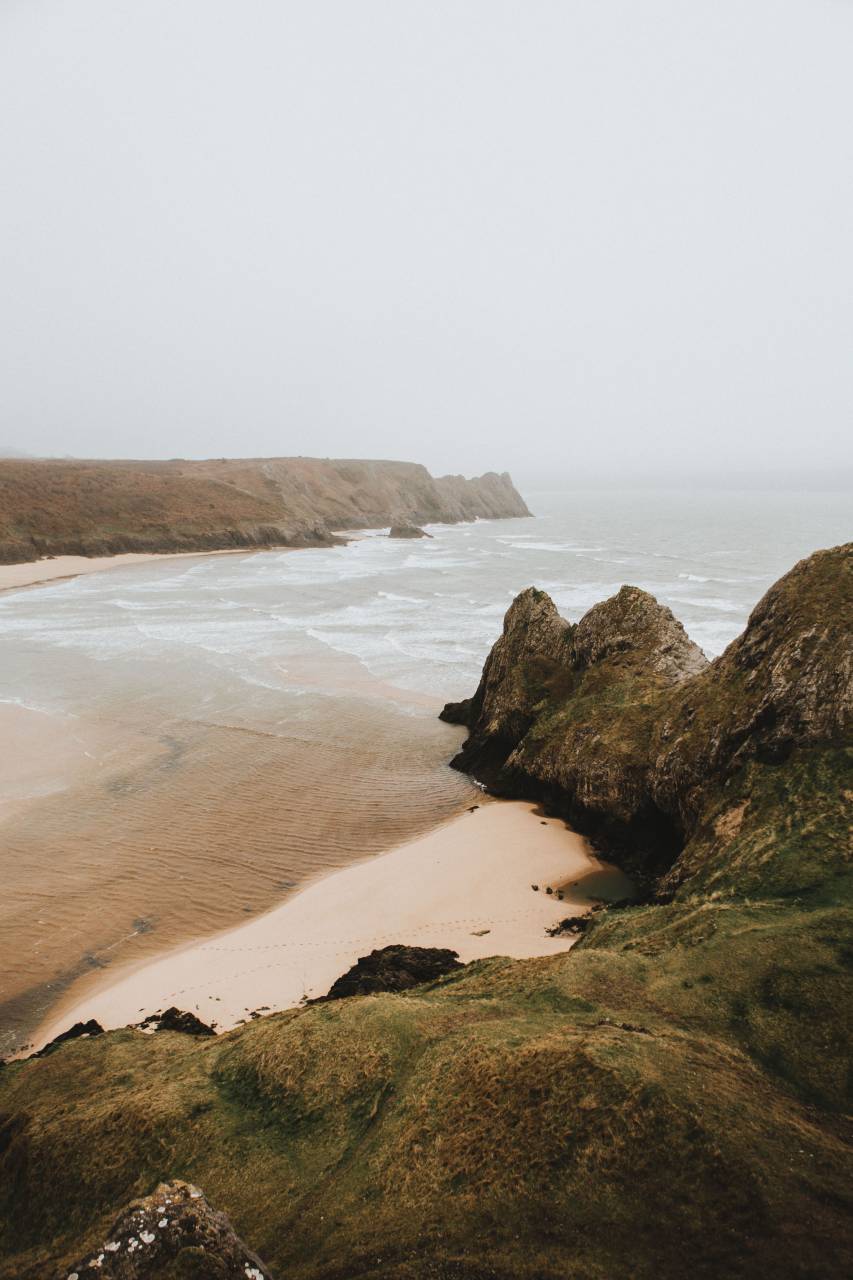 grass, blur, coast, sea, water, beach, sunrise, cliff, rocks, view, outdoor, travel
, 