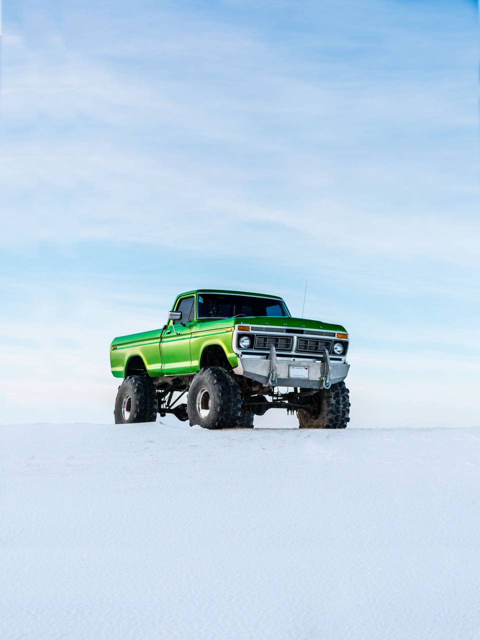 monster truck, 4x4, car, vehicle, transportation, travel, adventure, tires, pick up, snow, winter, cold, weather, white, clouds, sky
, 