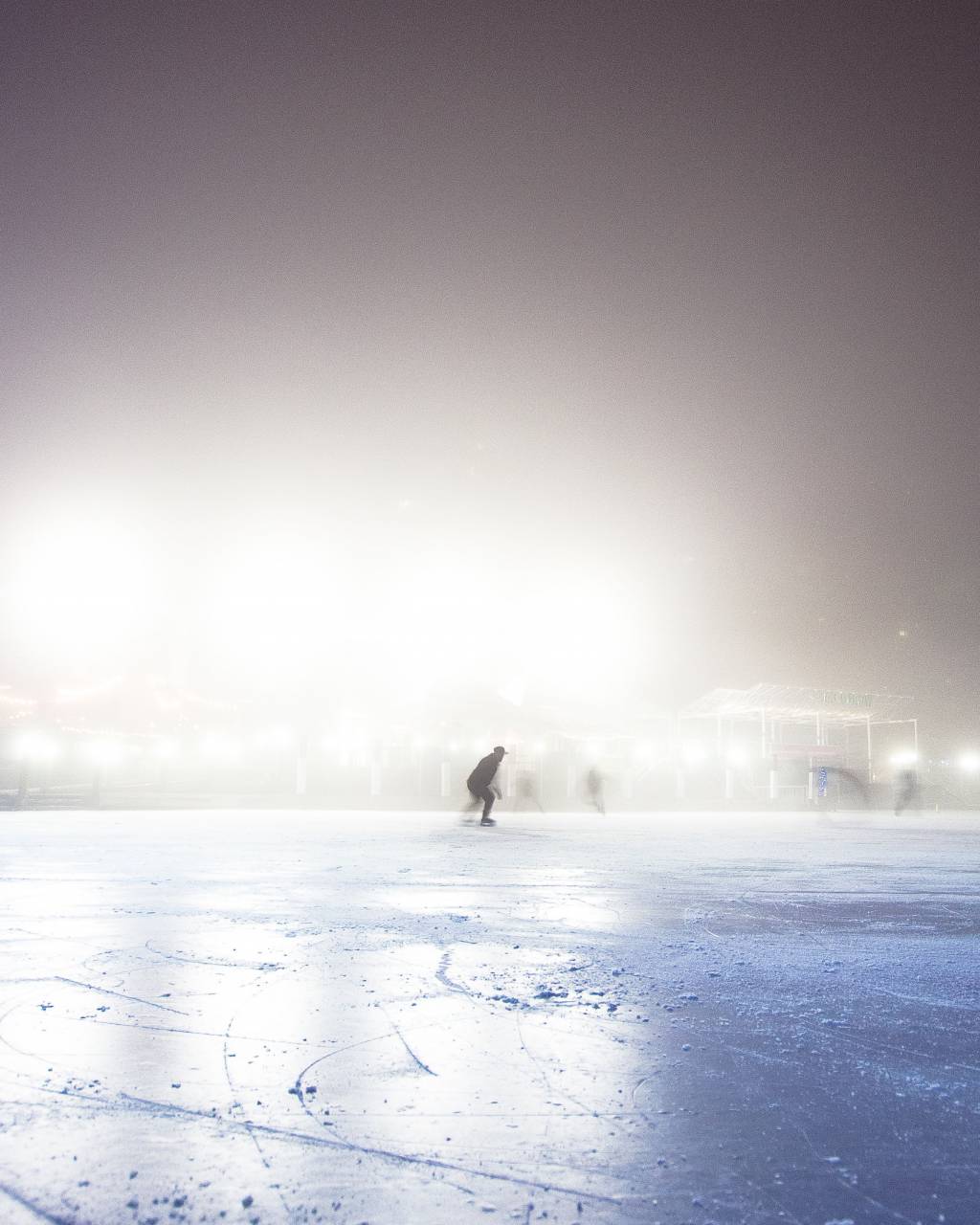Gente, frío, hielo, clima, skate, deporte, hobby, niebla, blanco, blade,