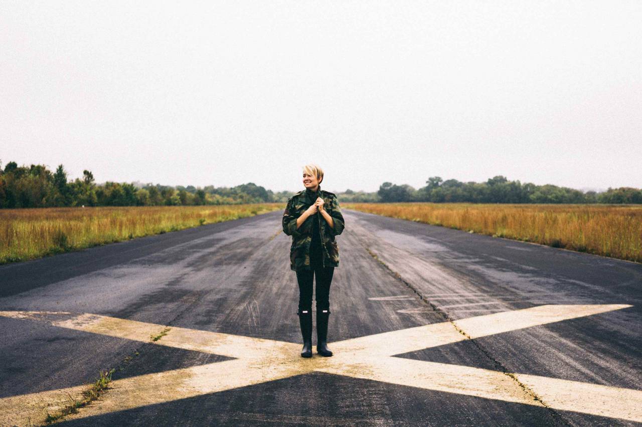 people, girl, short, hair, pedestrian, x, alone, happy, field, nature, trees, road, middle, fashion, boots
, 