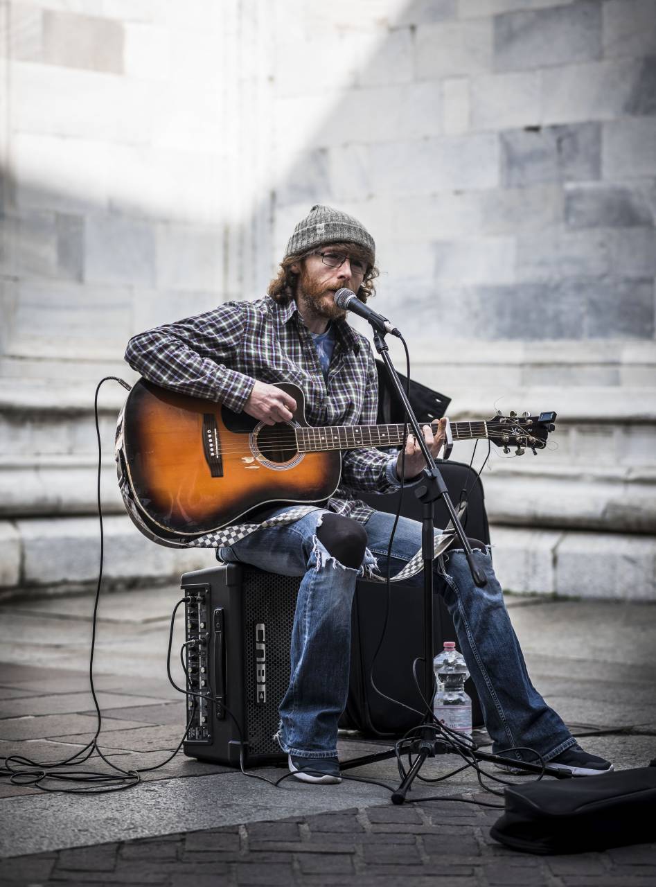 people, man, guitar, musical, instrument, microphone, wire, singing, musician
, 