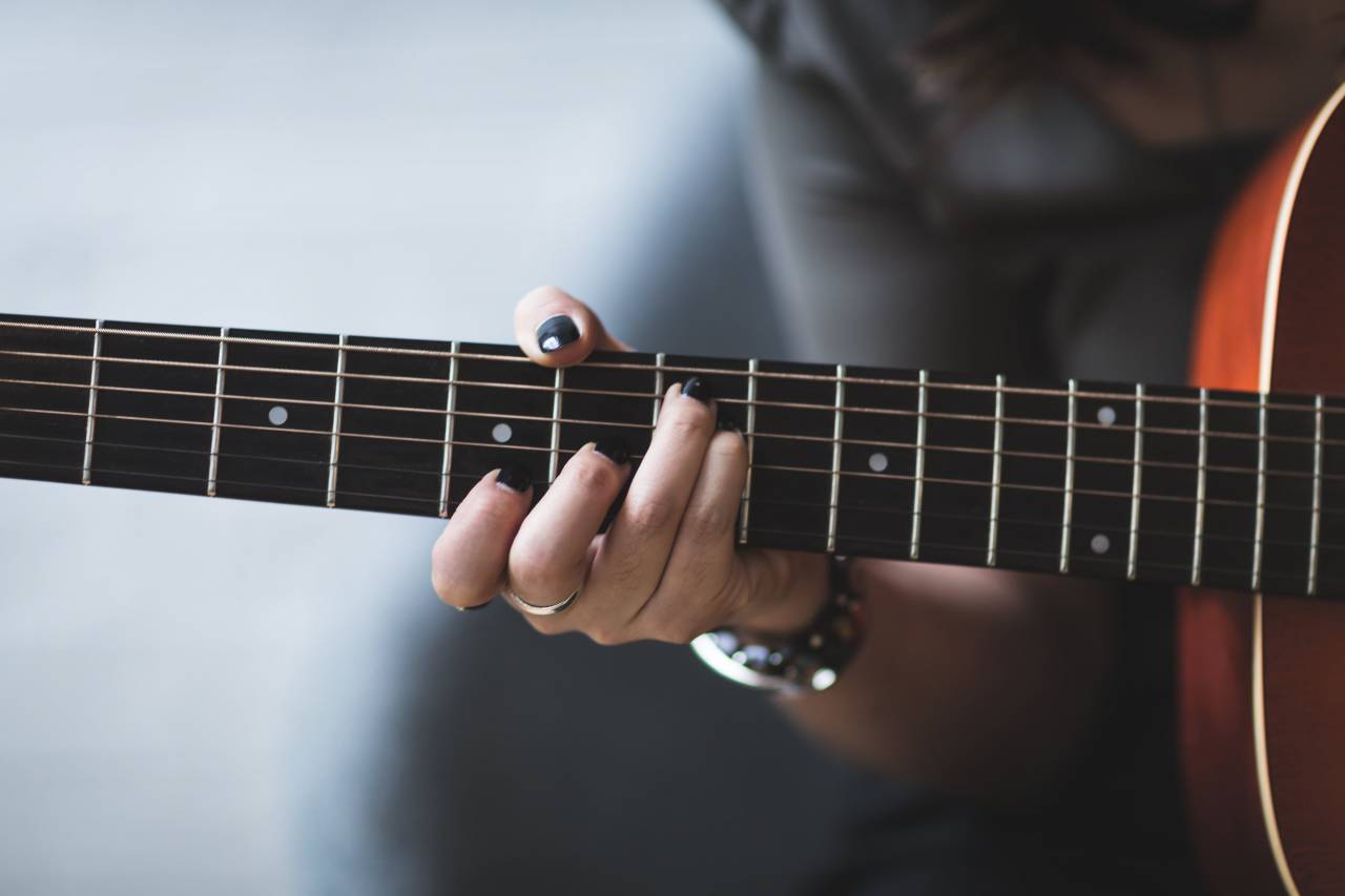 people, woman, hand, manicure, watch, ring, guitar, strings, chords, musical, instrument, music, sounds
, 
