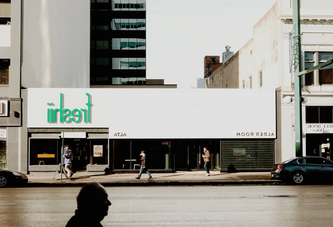 places, city, people, walking, restaurant, freshii
, 