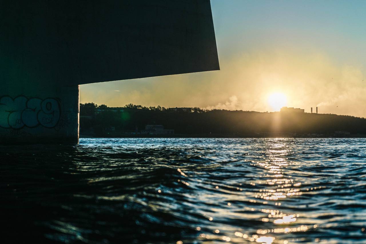 mar, océano, agua, olas, naturaleza, amanecer, sol, puesta de sol, horizonte, cielo, nube, puente,
