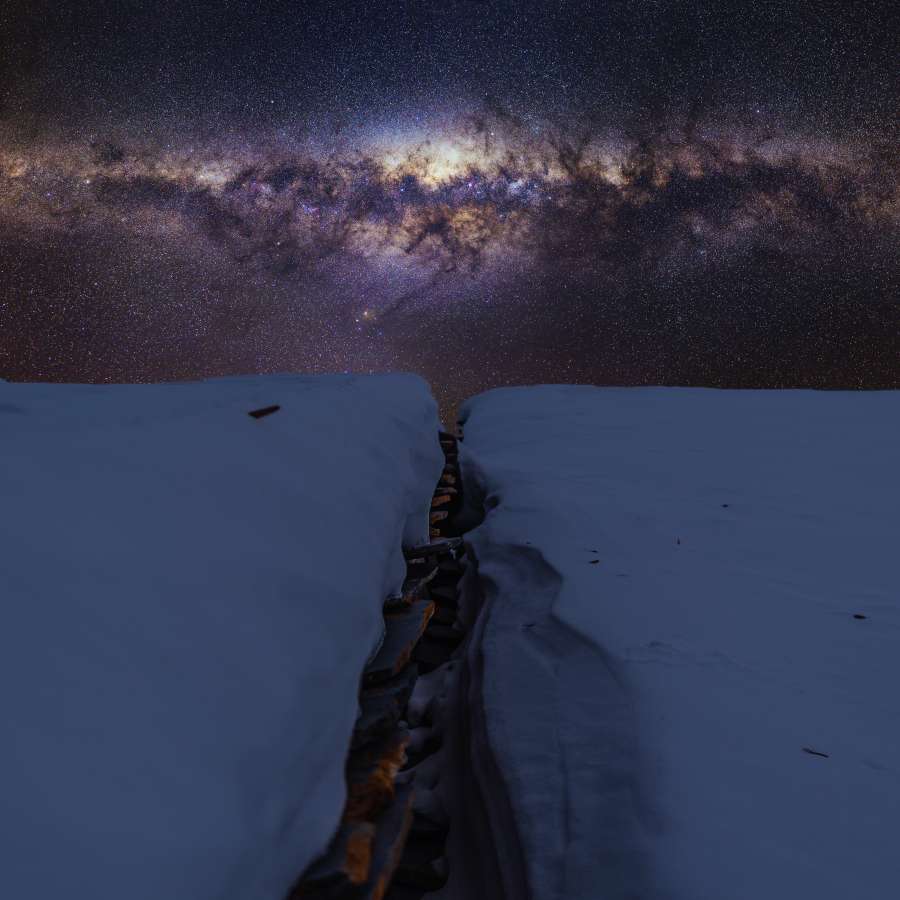 La nieve, el invierno, el blanco, el frío, el clima, el hielo, la naturaleza, las estrellas, la astrofotografía, la observación de las estrellas, la oscuridad, la noche, el cielo,