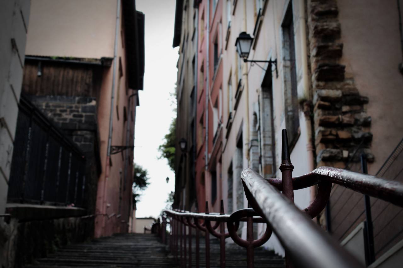 urban, lyon, stairs, old, staircase, alley, pathway, path
, 