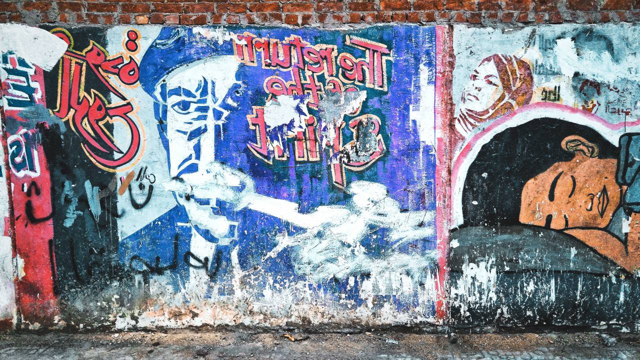 walls, bricks, grout, graffiti, art, vandalism, political
, 