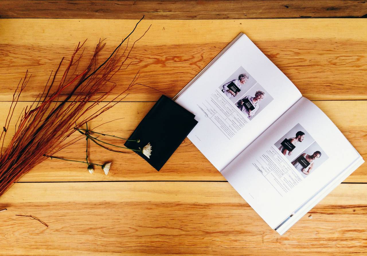 wood, table, book, reading, daisy, flowers
, 