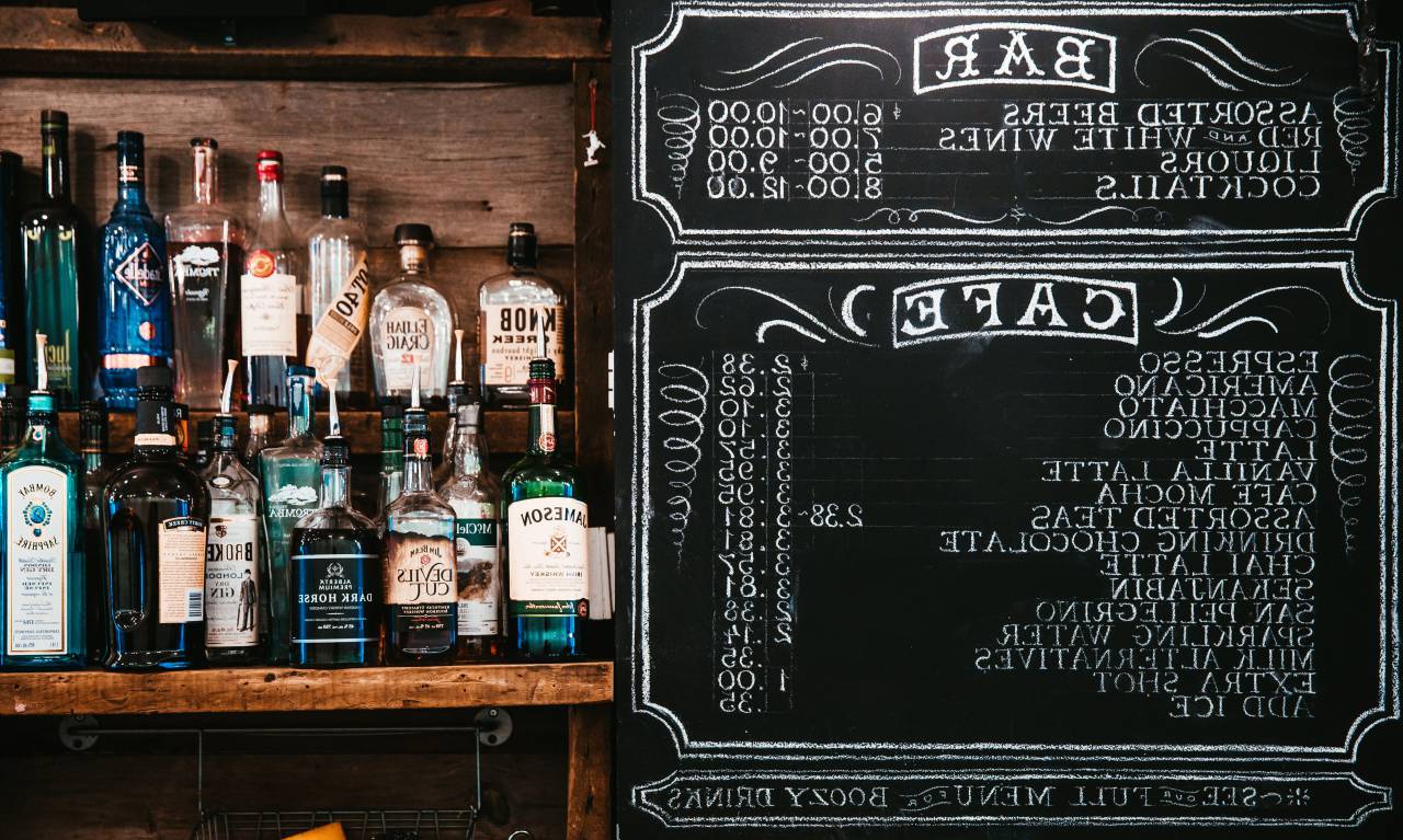 chalkboard, menu, alcoholic, drinks, beverage, bar, cafe
, 