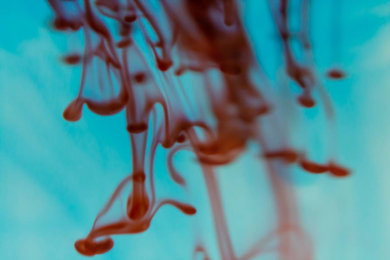 color, tinta, agua, líquido, remolino, abstracto, fondo, movimiento, suspendido, soltar, arte, submarino, creativo, pintar, fluir, rojo, aceite, azul, trullo,