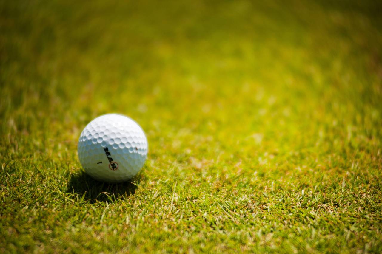 golf, ball, course, grass, green, sport, close up, white
, 