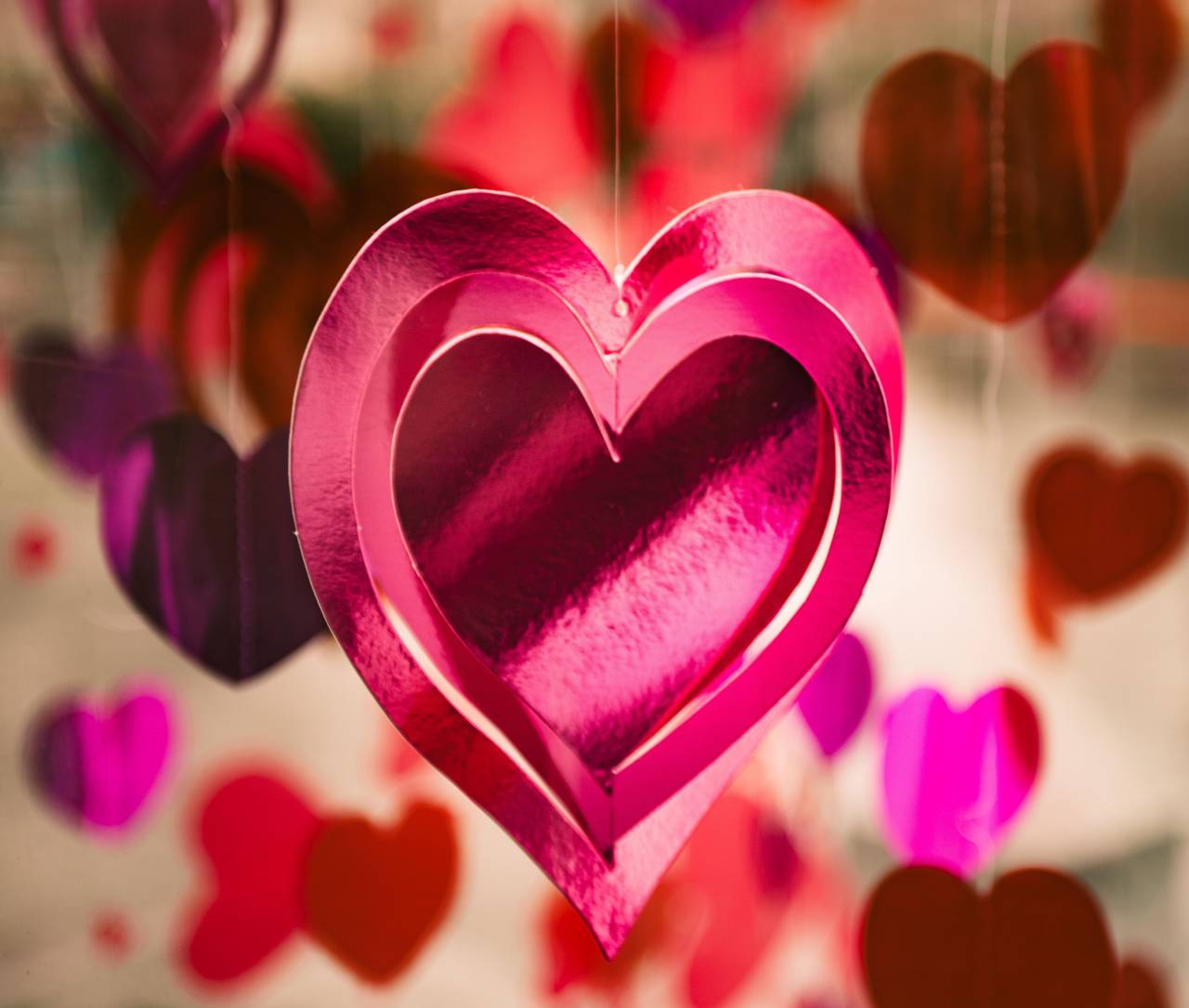 corazón, amor, arte, diseño, cuerda, rojo,