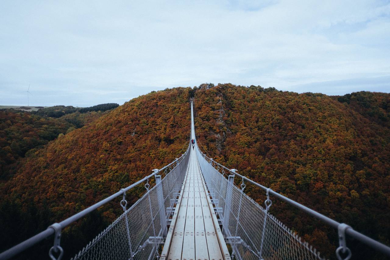 Montaña, Highland, Ridge, pico, cumbre, árbol, planta, naturaleza, paisaje, acero, puente, aventura, al aire libre, viajes, ver