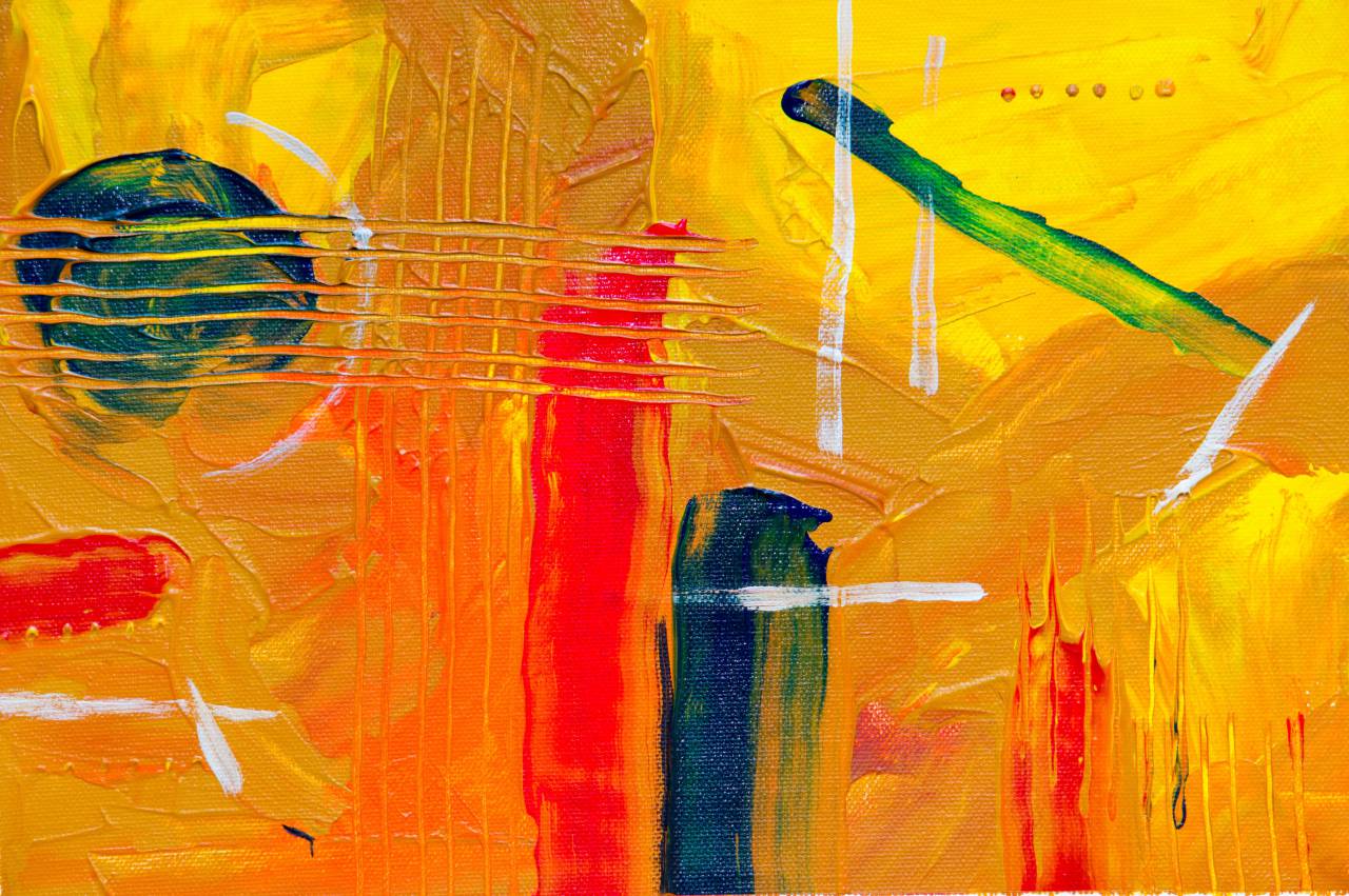 orange, abstract, art, painting, bold, colorful, bright, creative, design, artist, canvas, close up, paintbrush, acrylic, yellow
, 