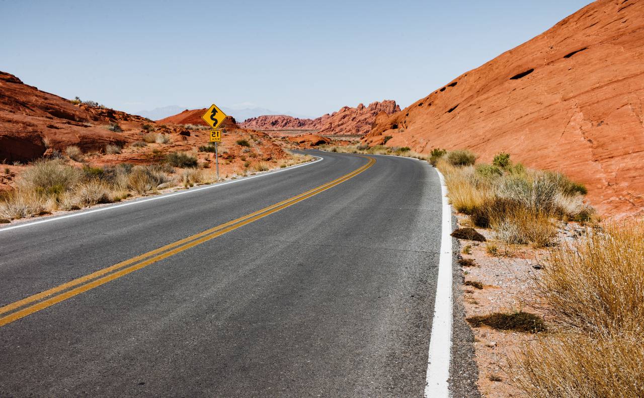 Naranja, Highland, montaña, carretera, calle, viajes, firmar, junta, hierba, desierto, cielo,