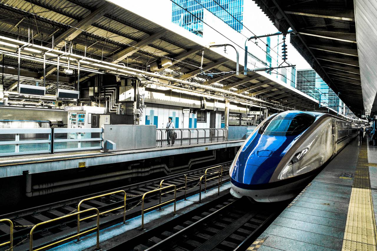 transportation, bullet, train, platform, station, rail, tracks, ceiling, industrial, transit, city, urban, metro
, 