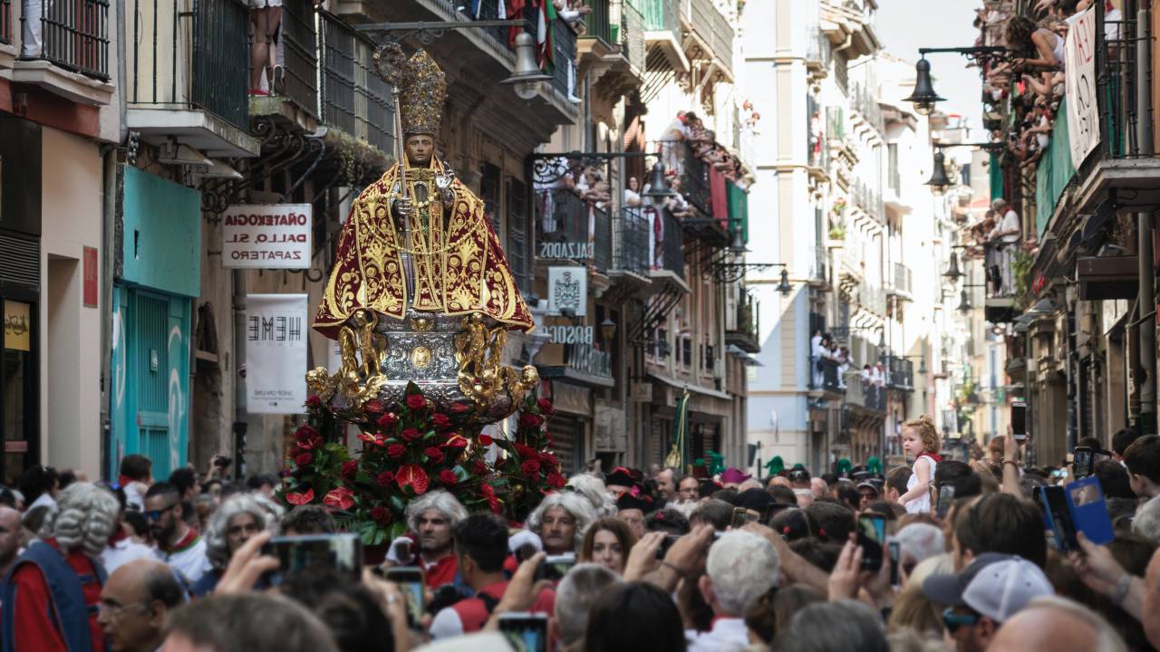 san fermin, spain, pamplona, festival, pilgrim, virgin, street, pilgrimage, 