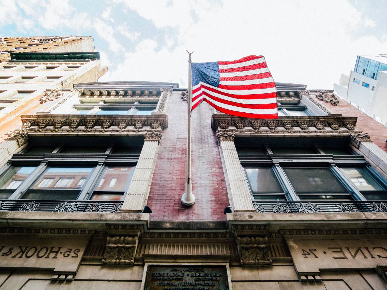 arquitectura, edificio, infraestructura, bandera, estados unidos, america, rascacielos,