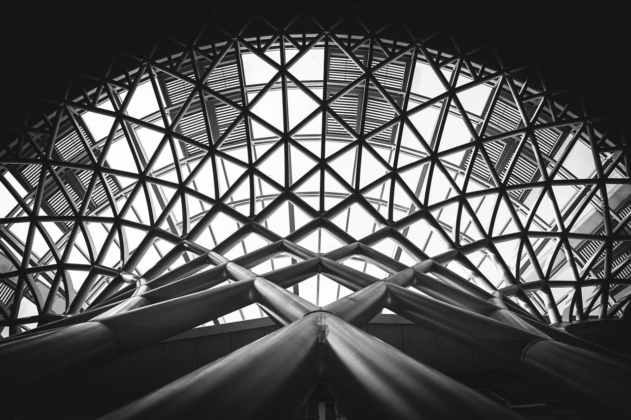 architecture, building, modern, art, structure, odd, shapes, lines, linear, patterns, perspective, black and white
, 
