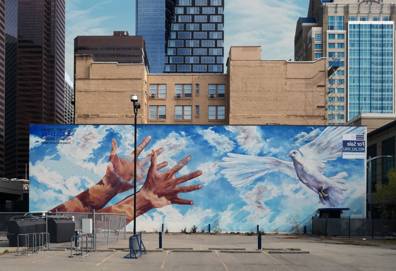 city, wall, art, urban, color, colorful, street, drawing, painting, artistic, buildings, tall, lot, graffiti, mural, parking, creative
, 