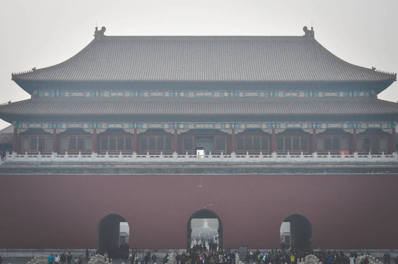 gates, people, crowd, tourists, temple, architecture, culture, Forbidden City, Beijing, China.
, 