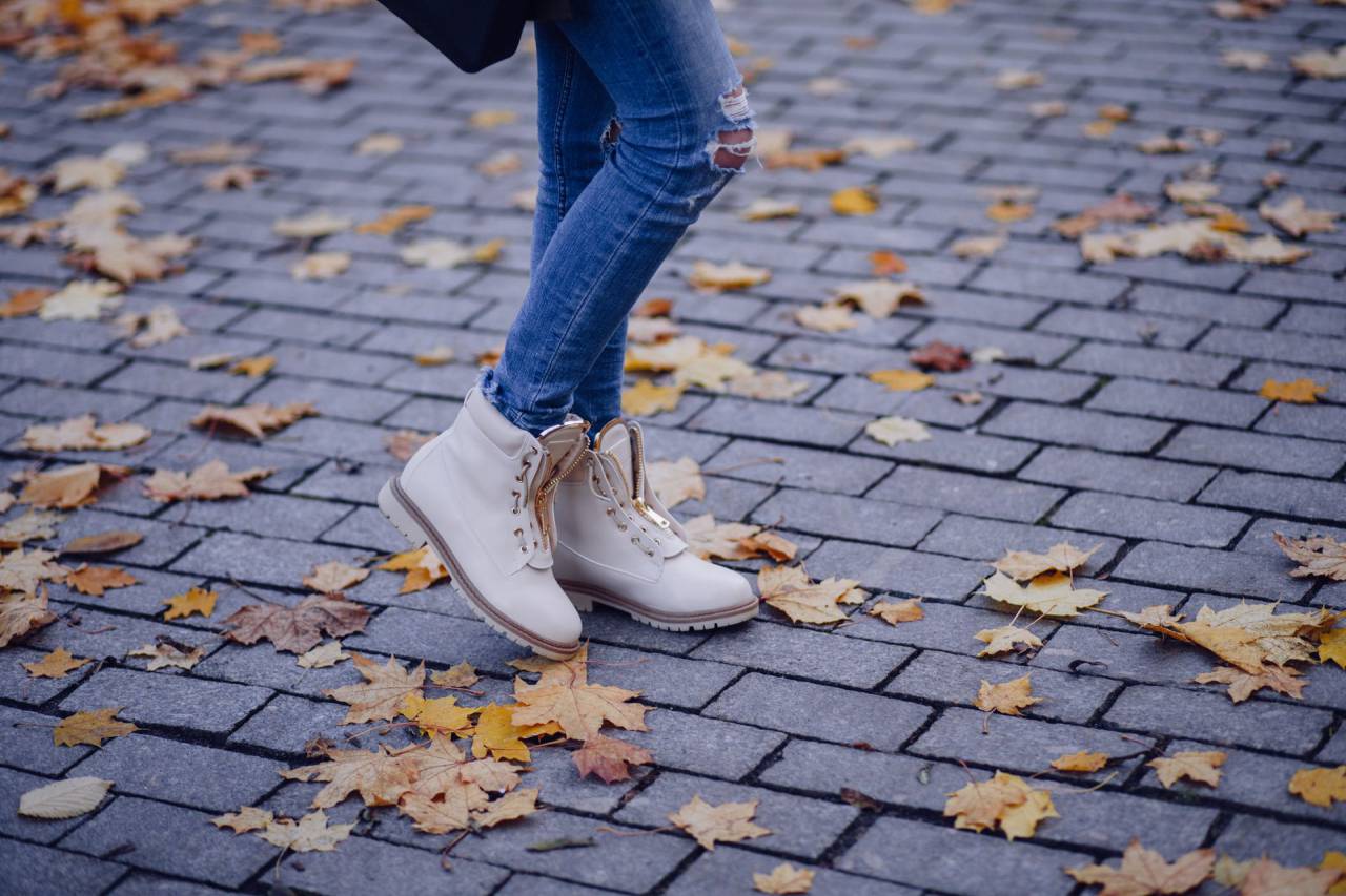 pantalones, mezclilla, ropa, moda, calzado, arranque, zapato, modelo, gente, niña, hoja, otoño, otoño,
