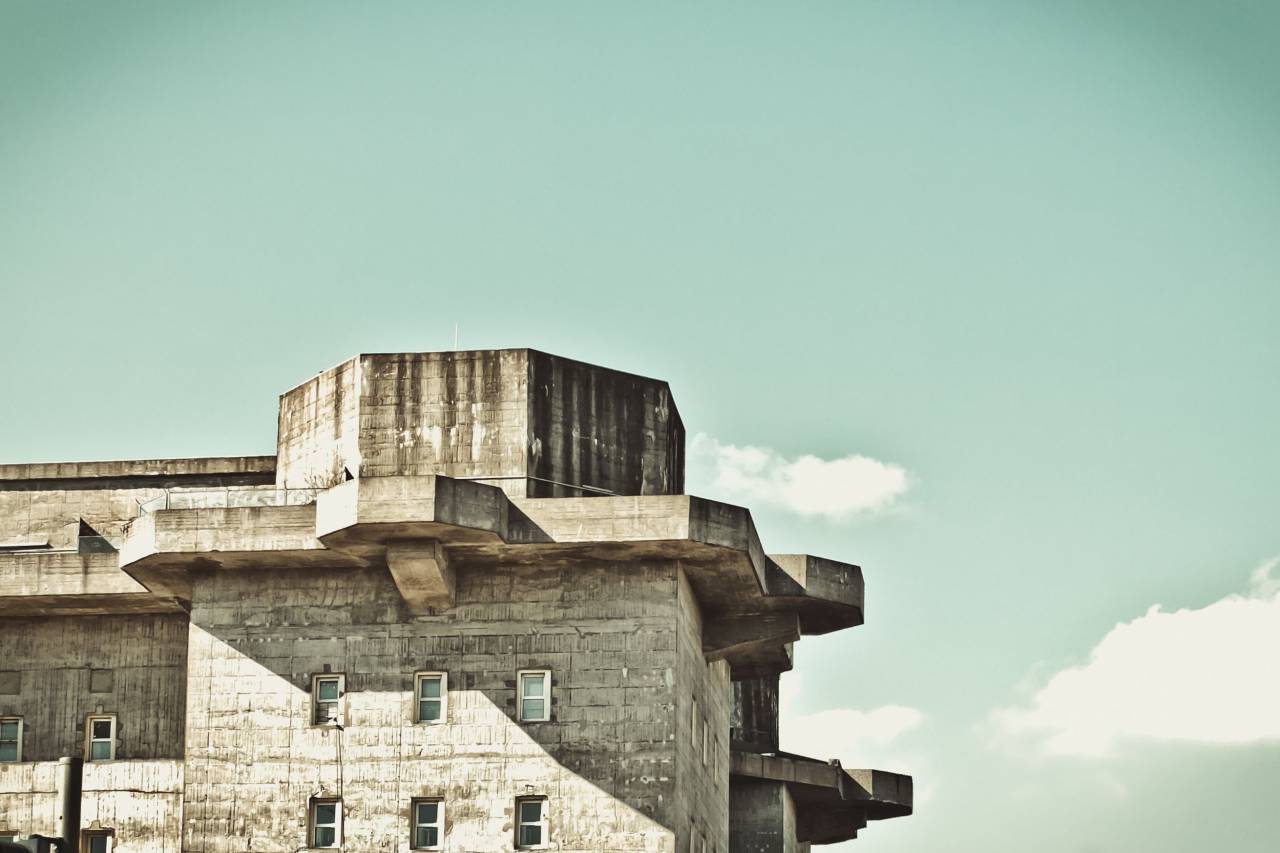 cielo, nubes, hochbunker, guerra, historia,