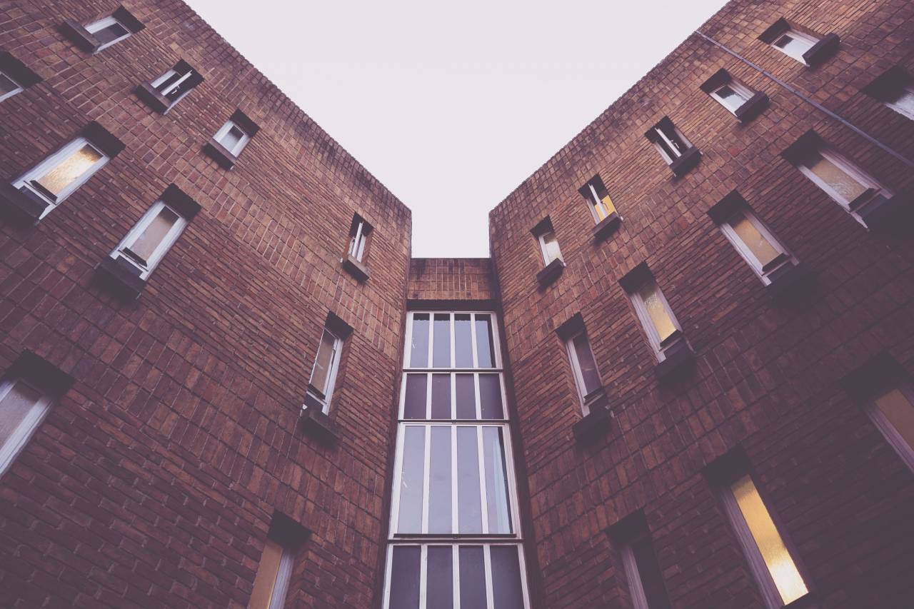 architecture, building, modern, art, structure, windows, bricks, lines, linear, shapes, patterns, perspective, sky
, 