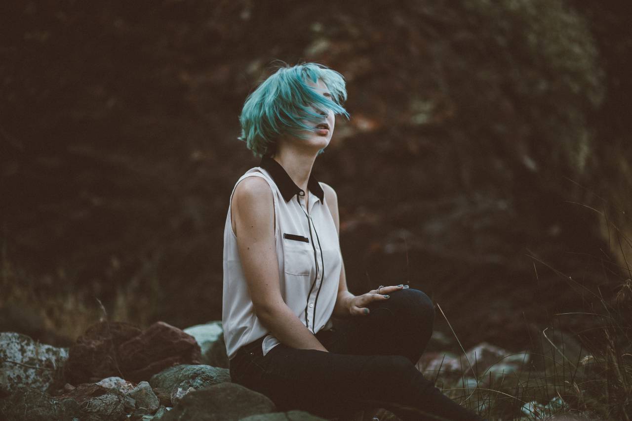 Rubia, cabello, corte de pelo, peinado, gente, niña, mujer, modelo, belleza, naturaleza, al aire libre,