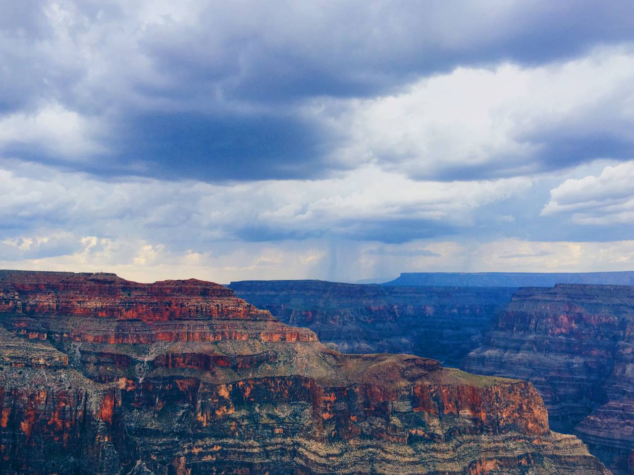 Azul, cielo, nubes, paisaje, naturaleza, montaña, Highland, vista, rock, Ridge, horizonte,