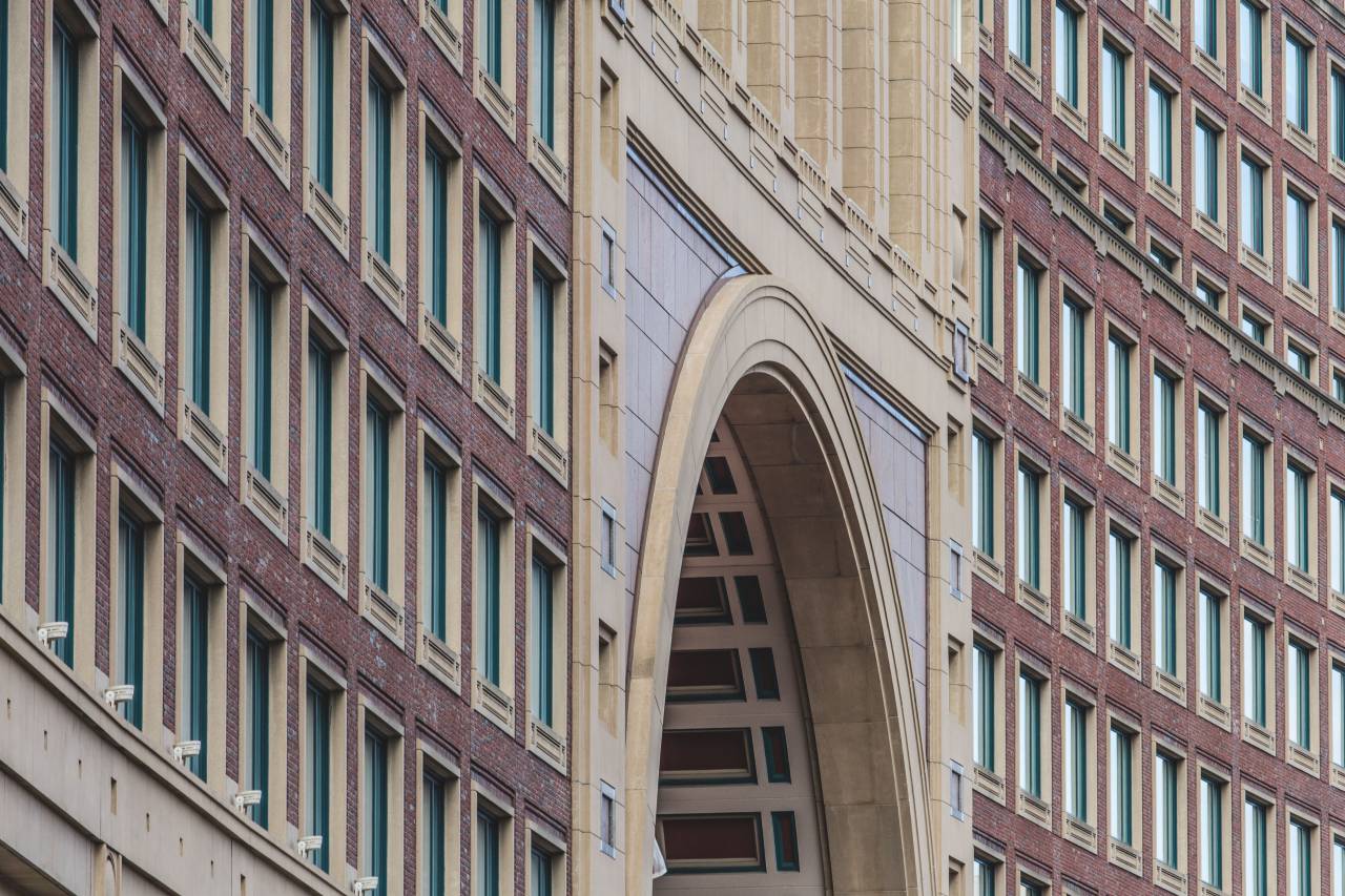 building, exterior, city, urban, windows, old, architecture, ornate, brick, pattern, design, business, office, wall, arch, hotel
, 