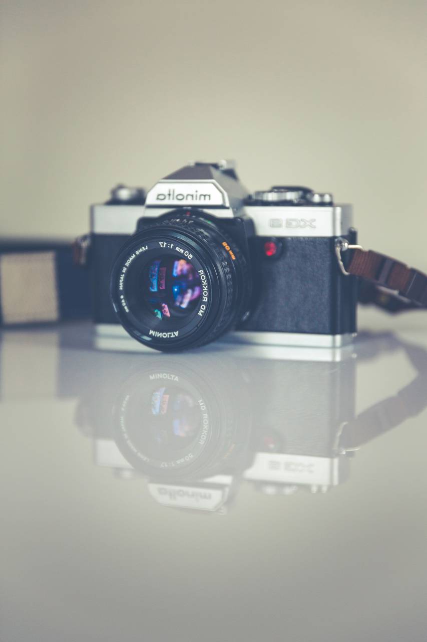 câmera, lente, dslr, fotografia, minolta, reflexão,