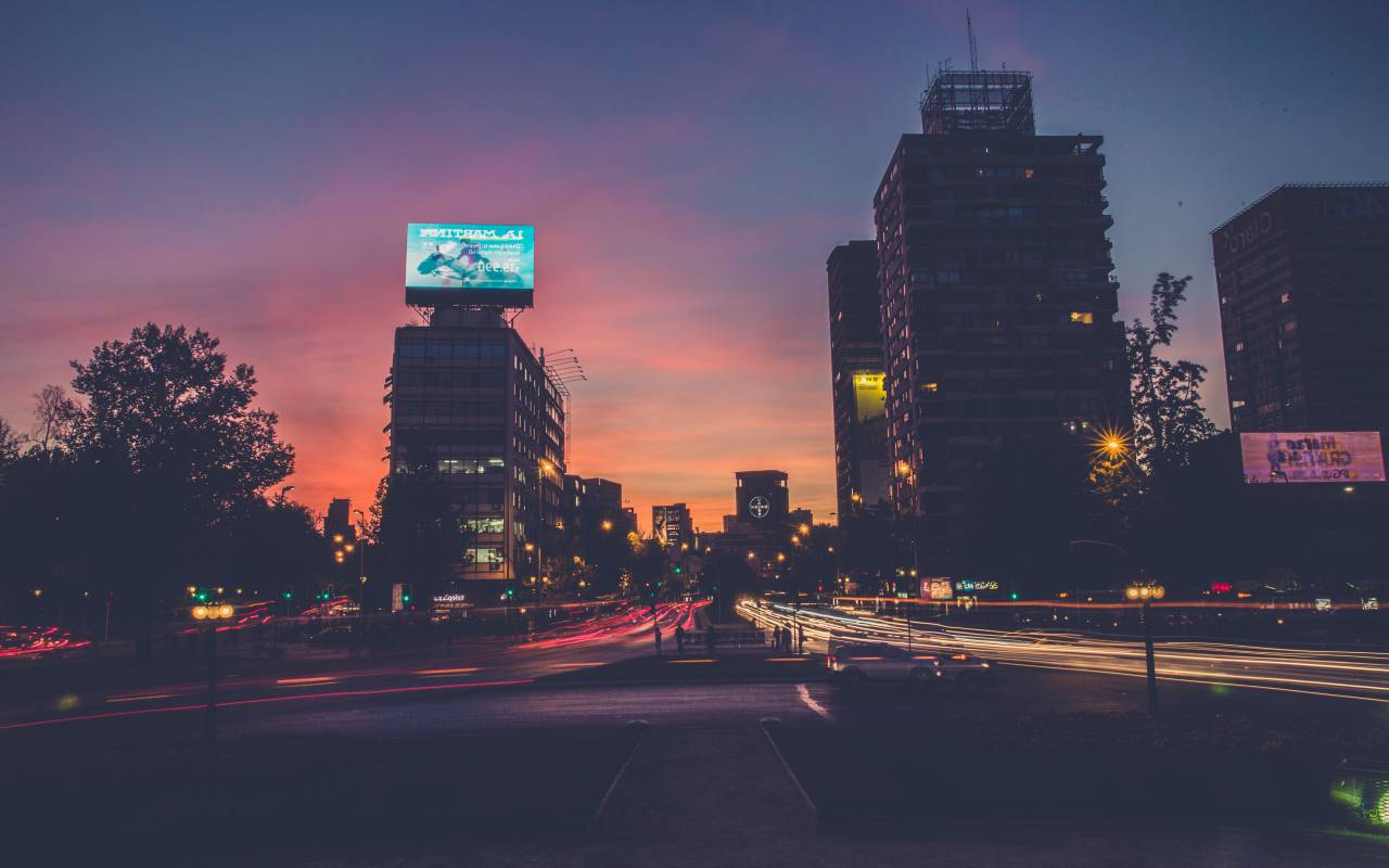 city, urban, lights, roads, streets, traffic, cars, lights, sunset, dusk, buildings, architecture
, 
