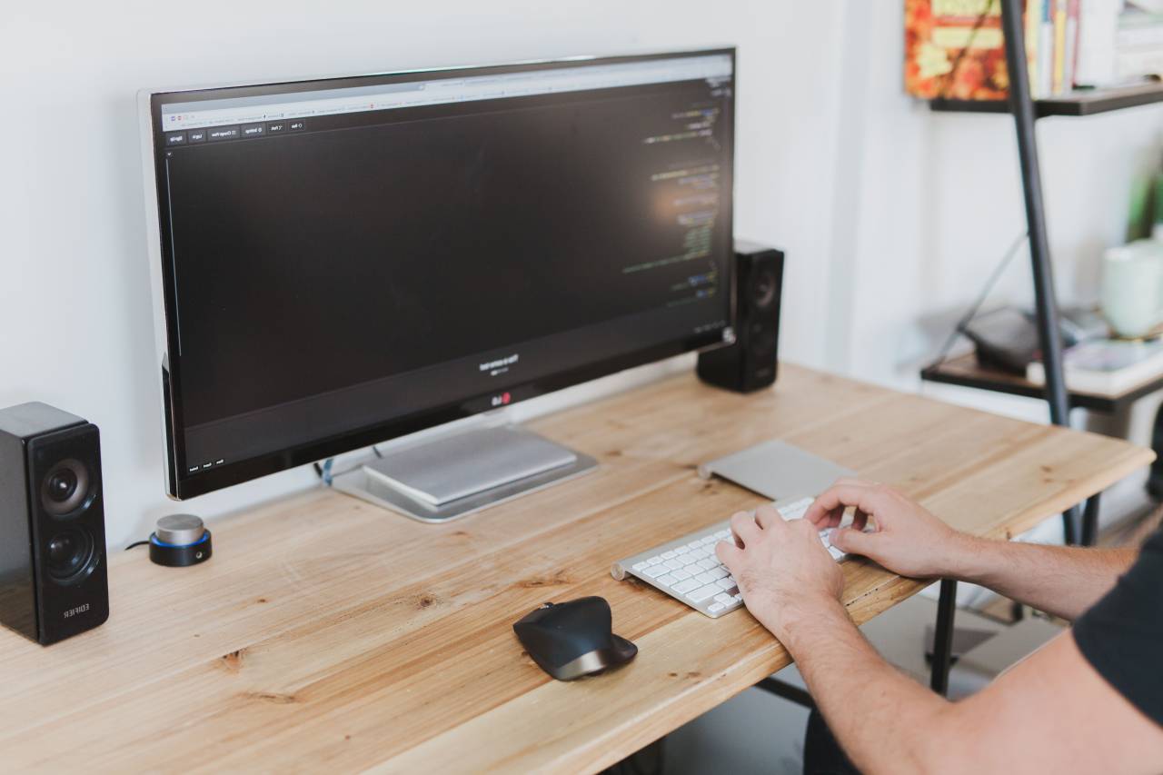 computer, desk, work, business, office, typing, coding, programming, code, monitor, keyboard
, 