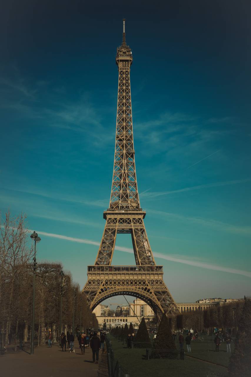Torre Eiffel, París, Francia, cielo azul, azul, oscuridad, noche, papel tapiz móvil, hd, calle, ciudad, viajar, monumento,