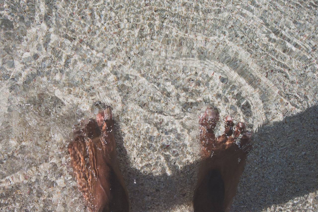 feet, barefoot, toes, water, beach, sand, summer, ocean, sea, shore
, 
