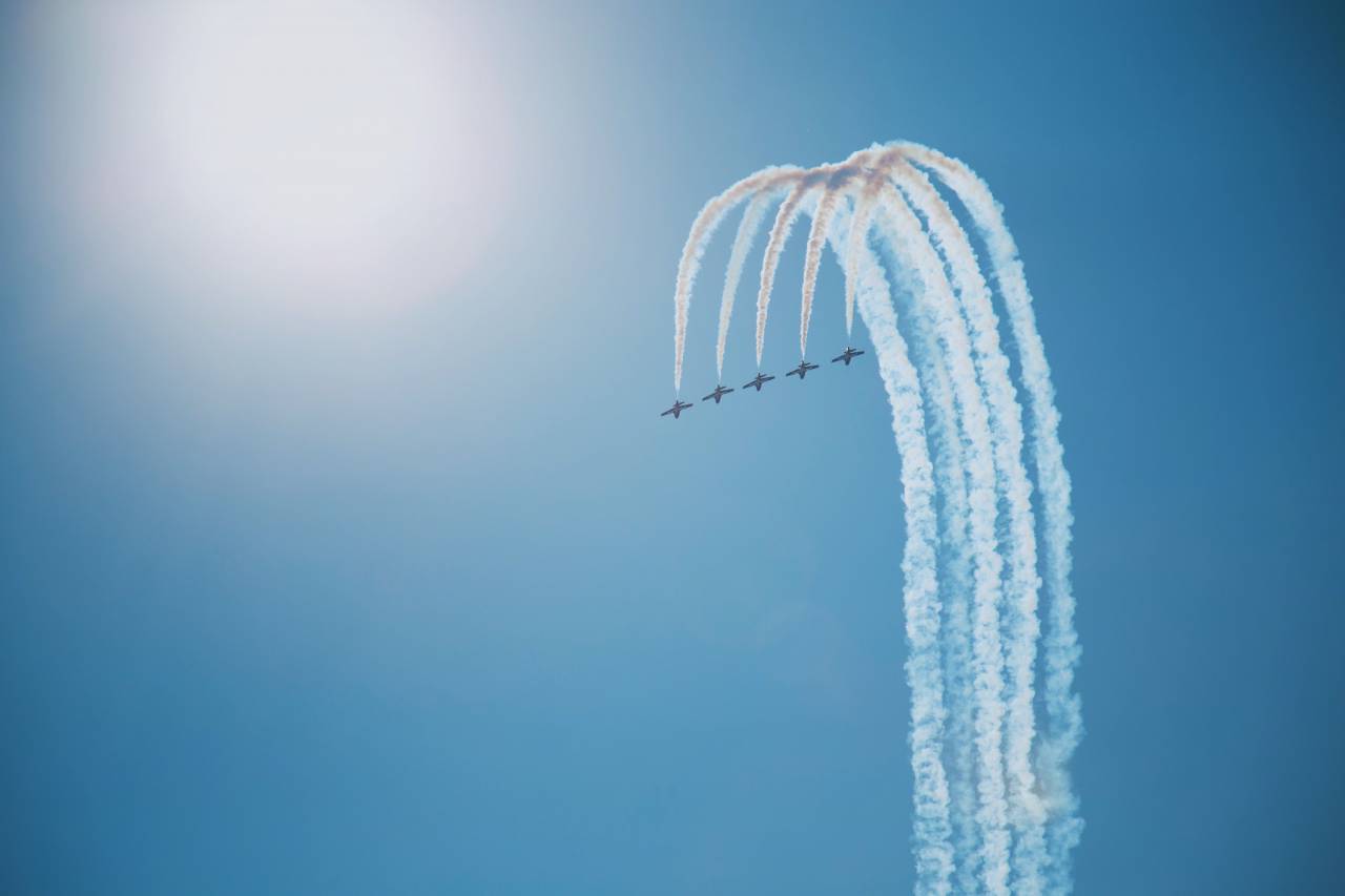 volar, nubes, cielo, avión, avión, aire,