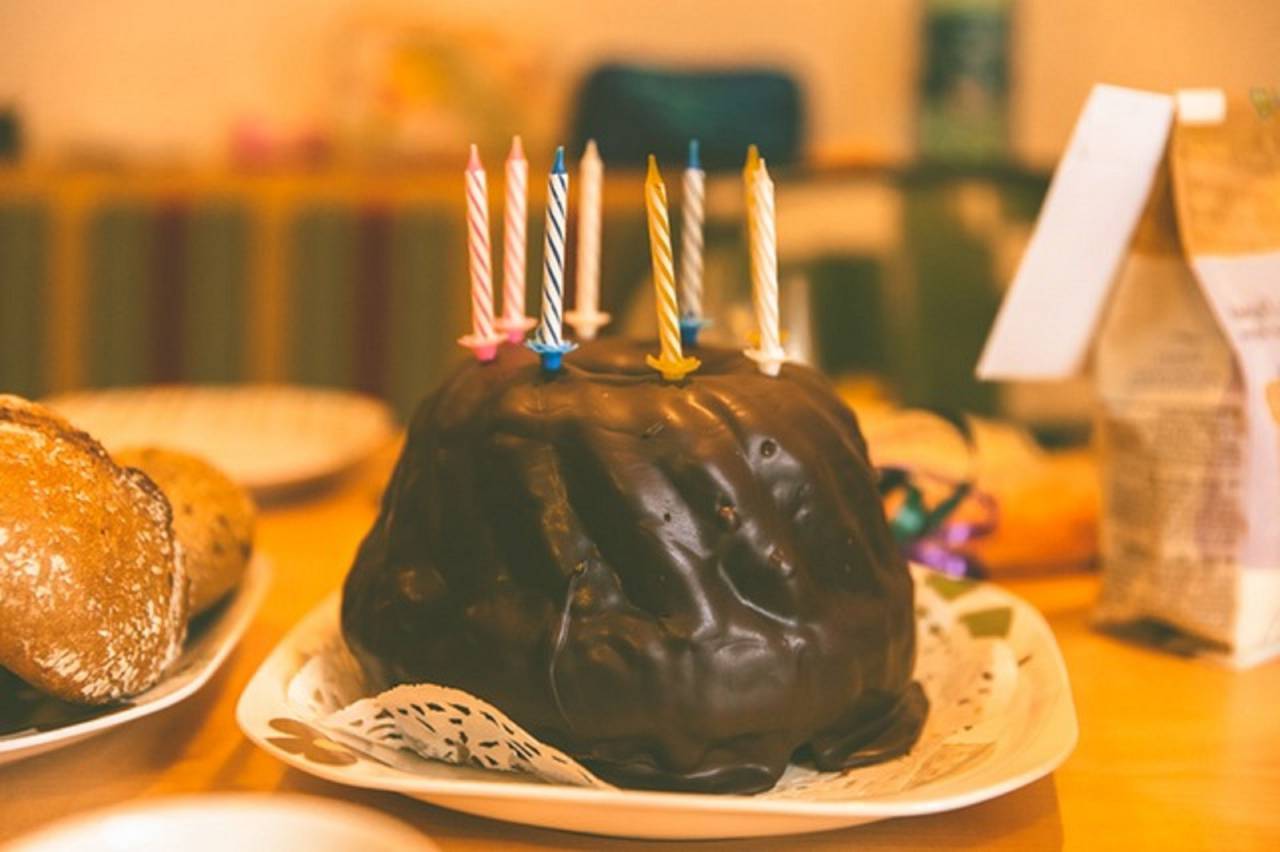 food, eat, delicious, chocolate, cake, birthday, candles, table, spread, homemade, happy, celebration
, 