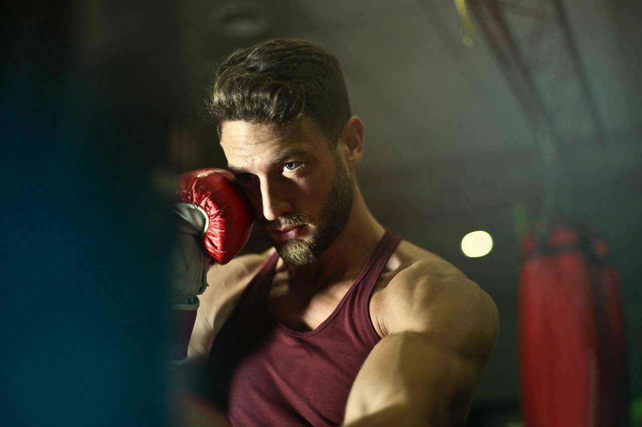 male, boxer, model, gloves, sport, ring, beard, fight
, 